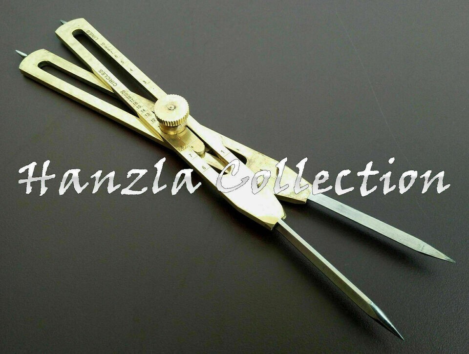9" Proportional Divider Drafting Engineer Navigational Compass Solid Brass Tool
