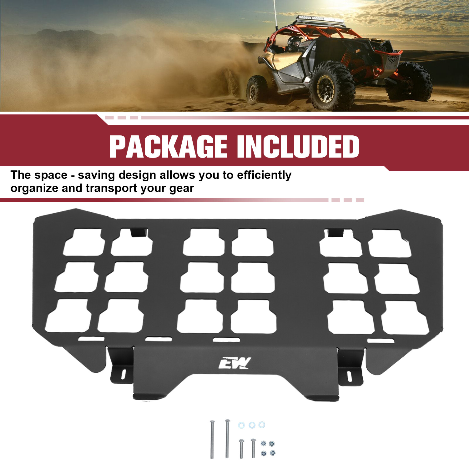 Packout Mount Compatible with Milwaukee for Can-Am Maverick X3 2017-2025 Steel