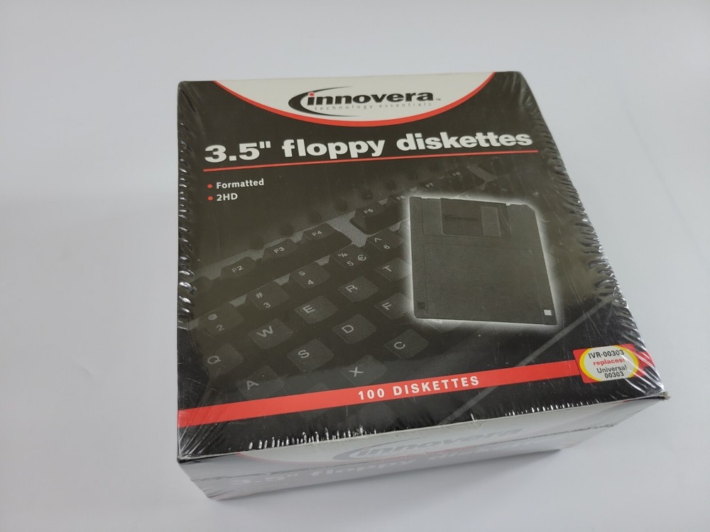 Innovera 3.5" Floppy Diskettes Double Side 100 Diskettes NEW Sealed