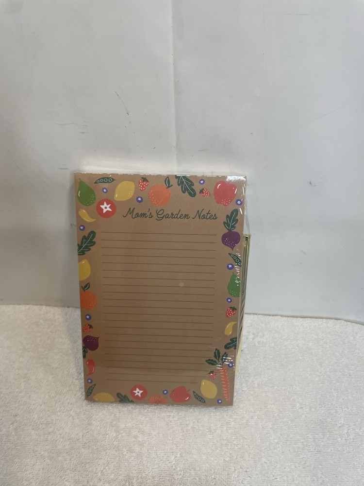 Elum 100 Sheets Graphic Mom’s Garden Notes Note Pad List & Pen Set
