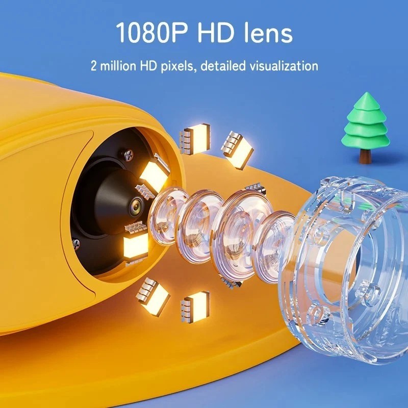 1000X Handheld Digital Kids Microscope, 2.4'' Screen Mini Pocket Microscopes Edu