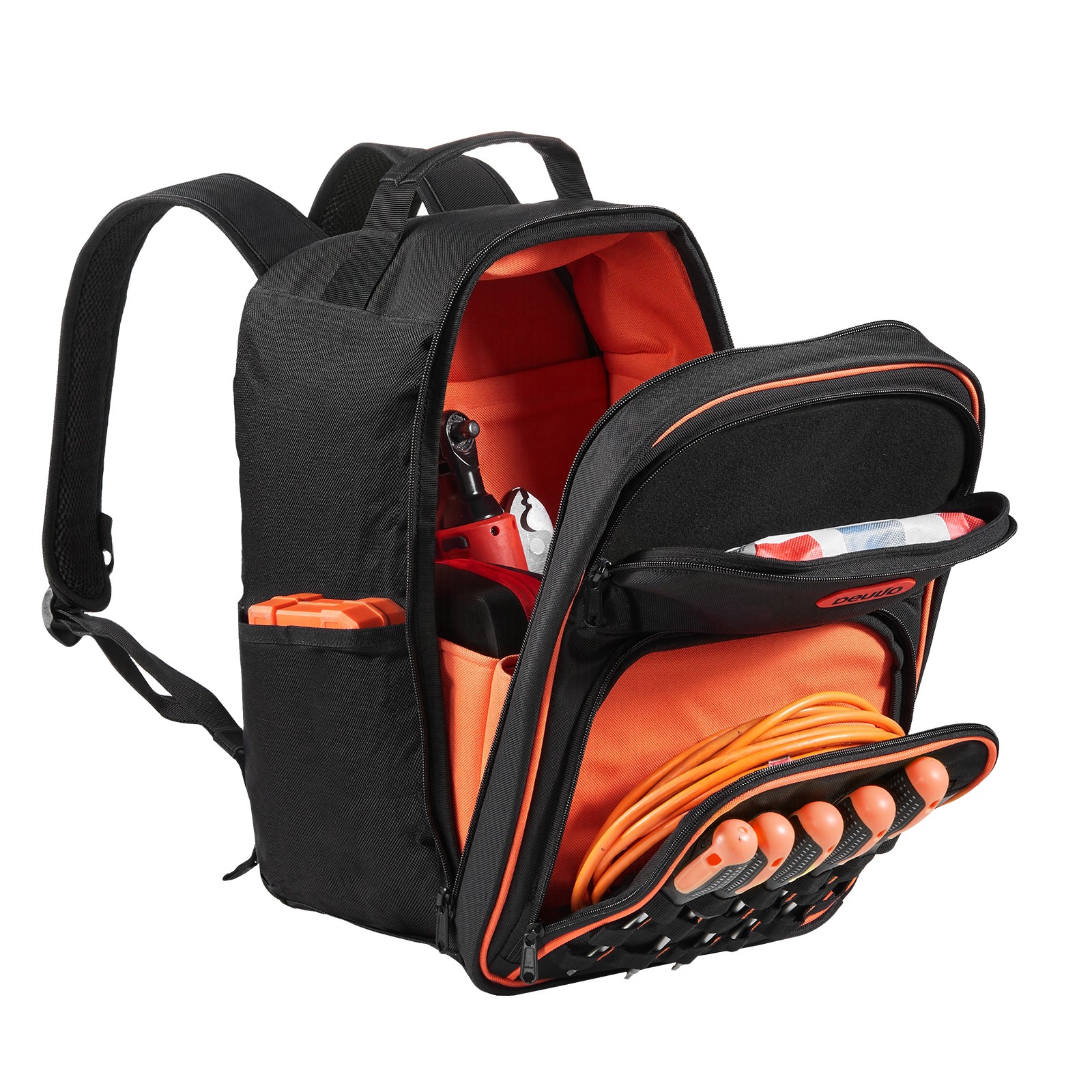 VEVOR Tool Backpack 49 Pockets Tear-resistant Jobsite Backpack for Electrician