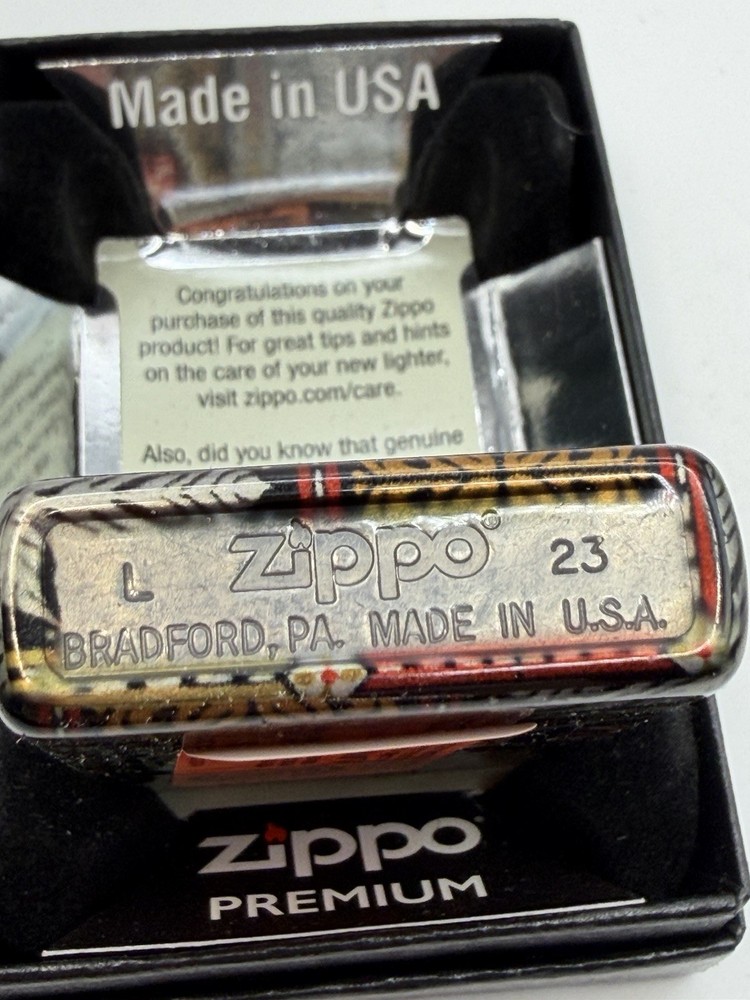 2023 Wrap Around Tapestry Pattern Design Zippo Lighter NEW