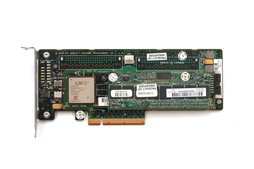 HP Smart Array P400 8-Channel Server SAS RAID Controller Card P/N: 504022-001