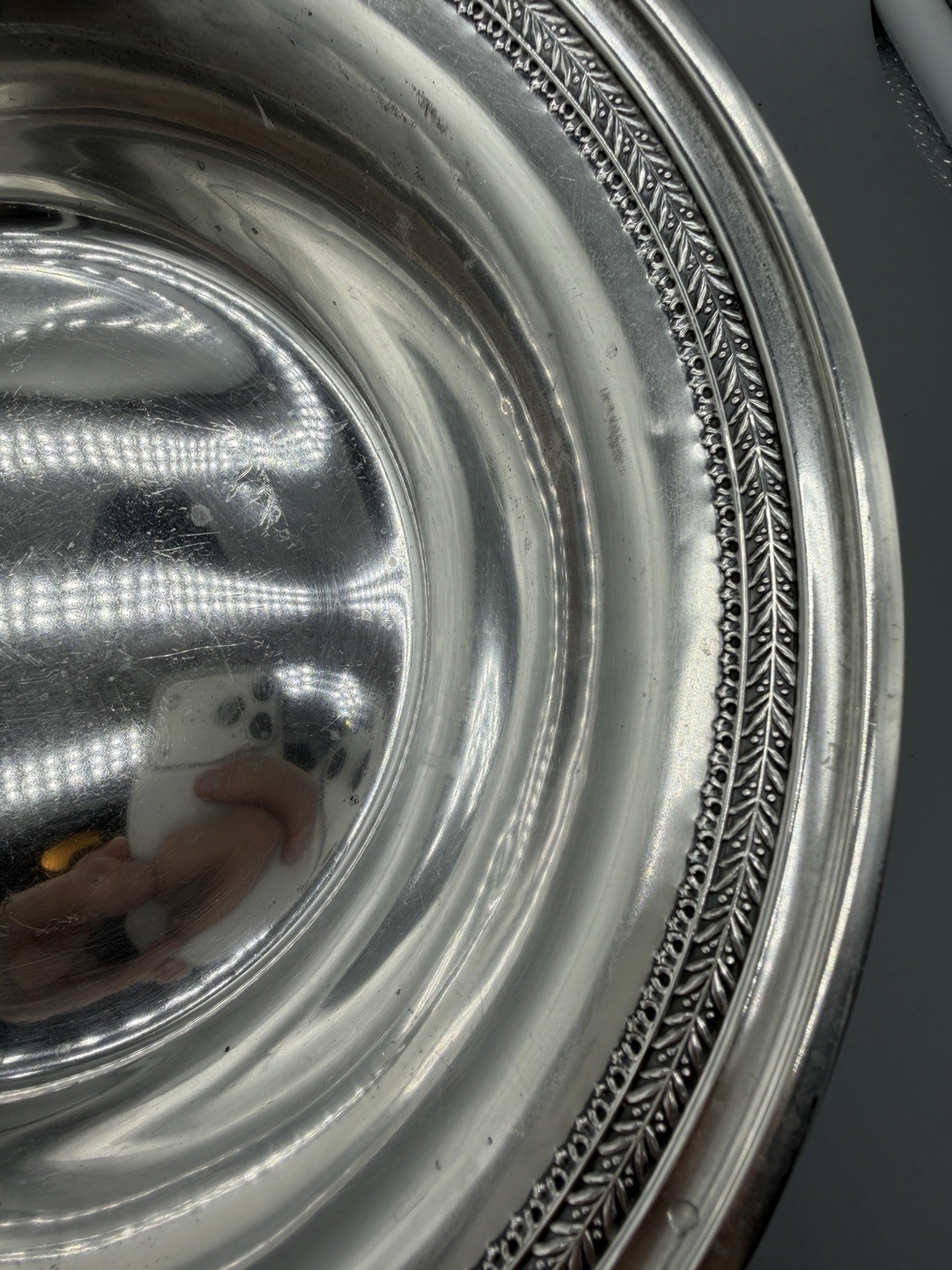 American Sterling Silver Large Shallow Bowl, 203 grams