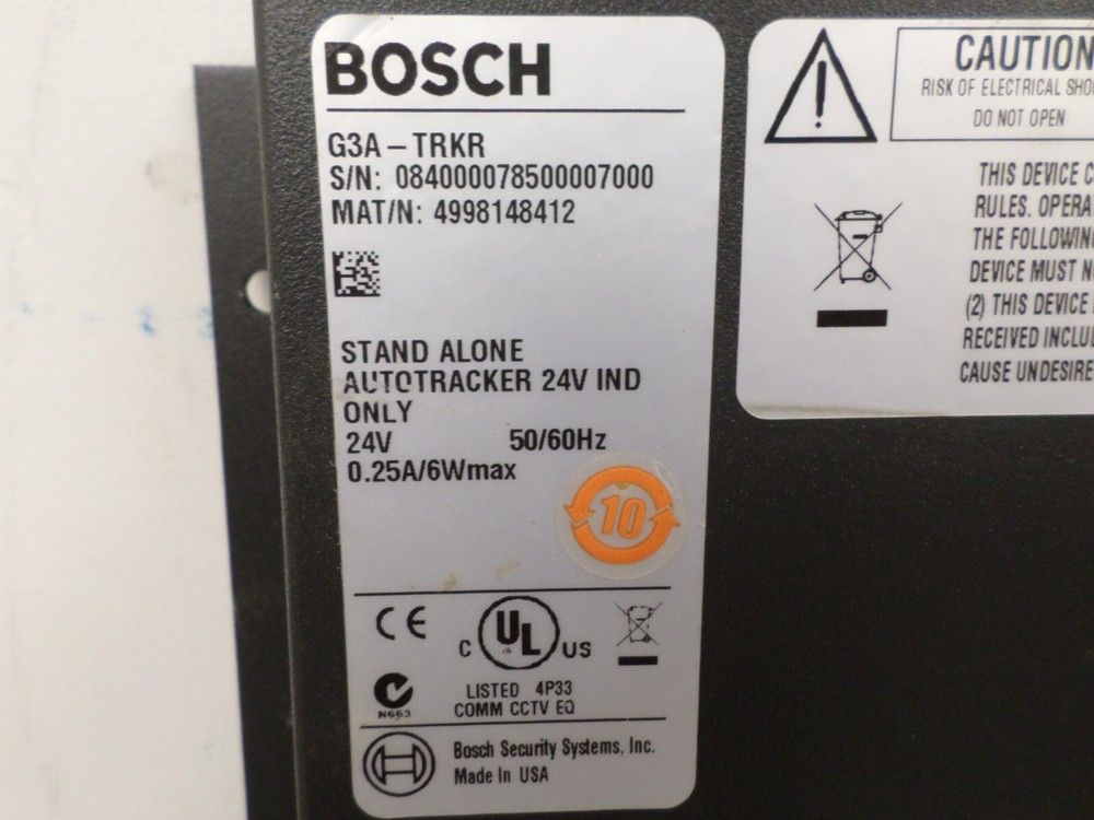 Bosch Security Systems G3A-TRKR Stand Alone Autotracker 24V