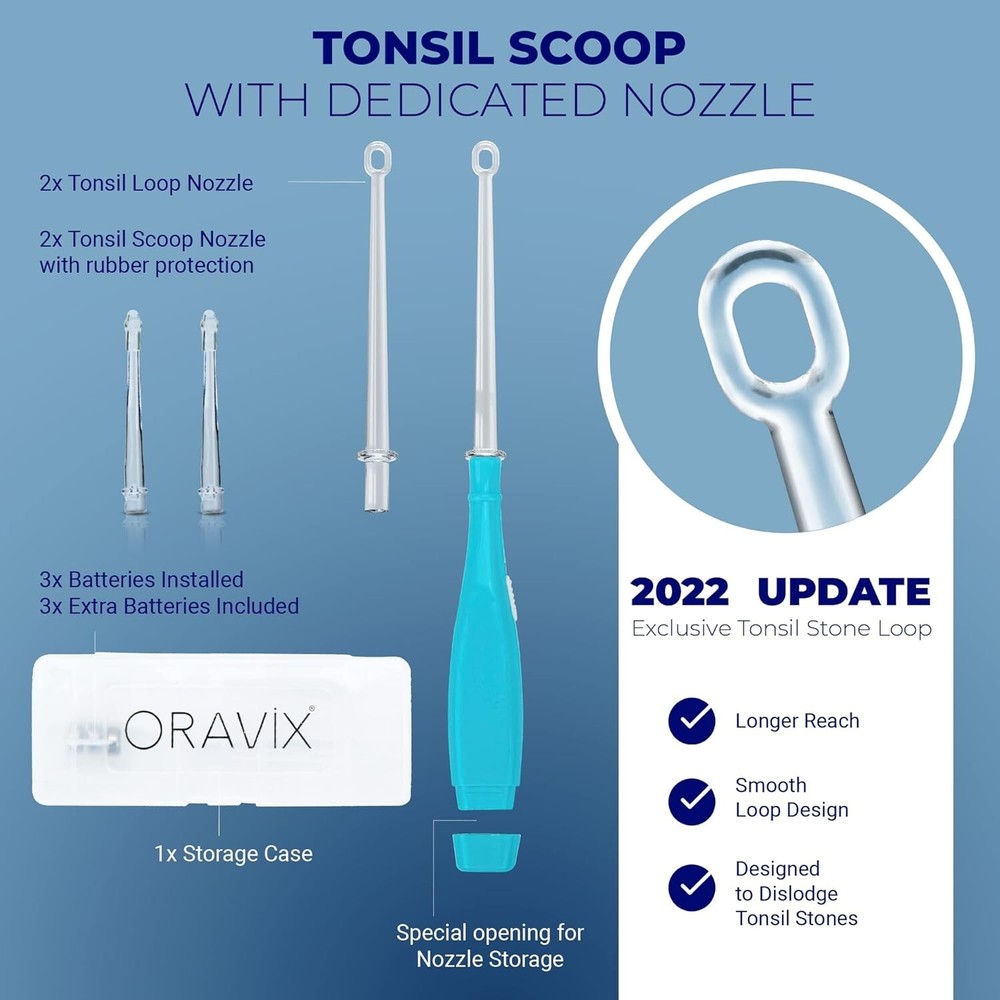 Tonsil Stone Remover, Fight Bad Breath, Easily Navigate Tonsil Crypts, Tonsil...