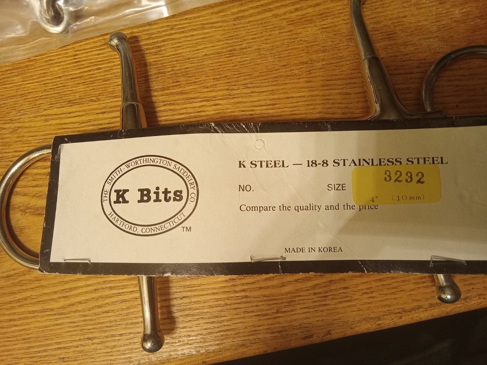 New Fulmer cheek snaffle bit 4 in