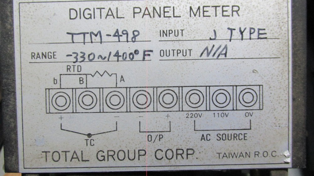 Total Group Corp 498 Digital Panel Meter TTM-498 J TYPE