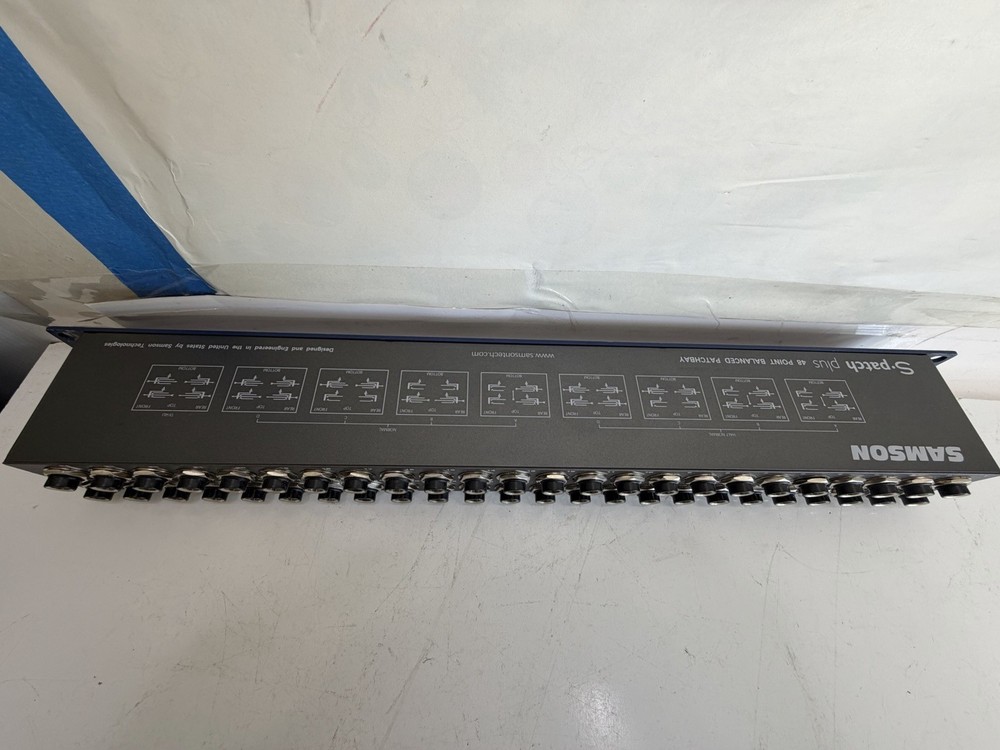 Samson S-Patch Plus 48-Point Balanced Audio Patchbay with 1/4 Inch Phone Jacks