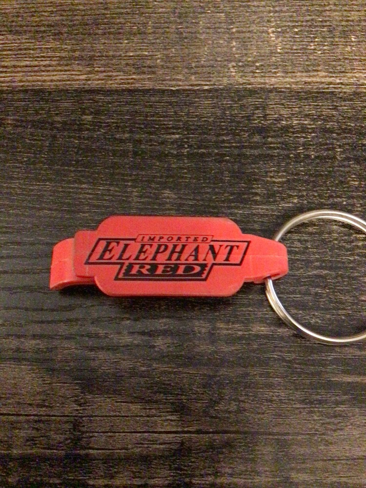 Imported Elephant Red Key Chain Bottle Opener