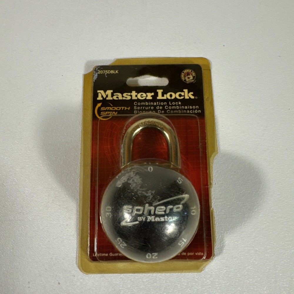 Master Lock Sphero by Master Smooth Spin Combination Lock Padlock 2075DAST