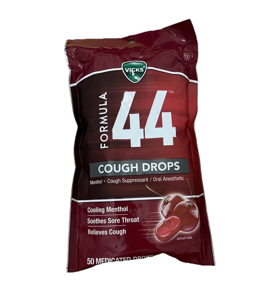 VICKS FORMULA 44 COUGH DROPS 50 MEDICATED Oct/2026