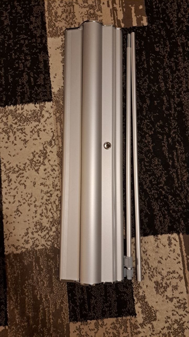 Retractable Banner Stand 33" x 80" – Aluminum – Trade Show Display w/ Carry Case