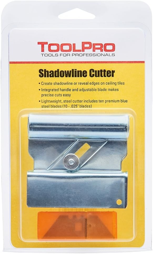 ToolPro Professional Shadowline Ceiling Tile Cutter - Precision Silver