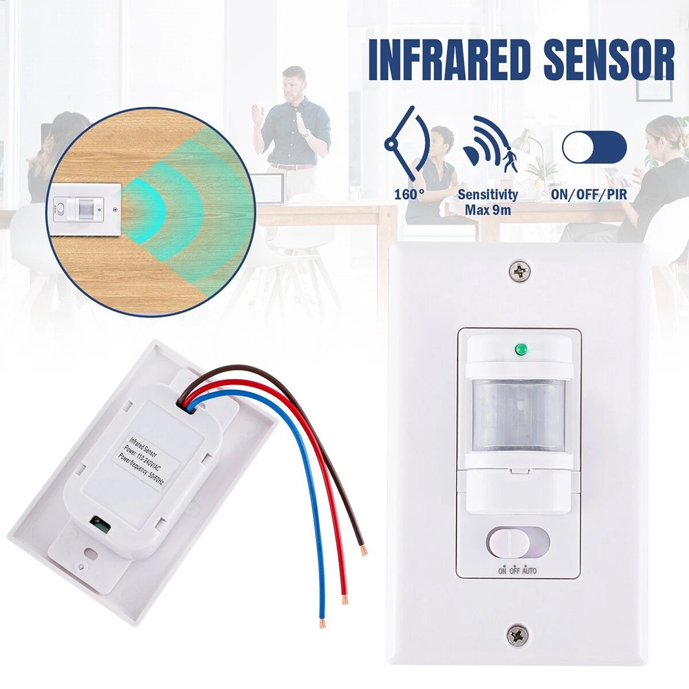 NEWEST Automatic PIR Occupancy Motion Sensor Light Switch Auto On/Off Infrared