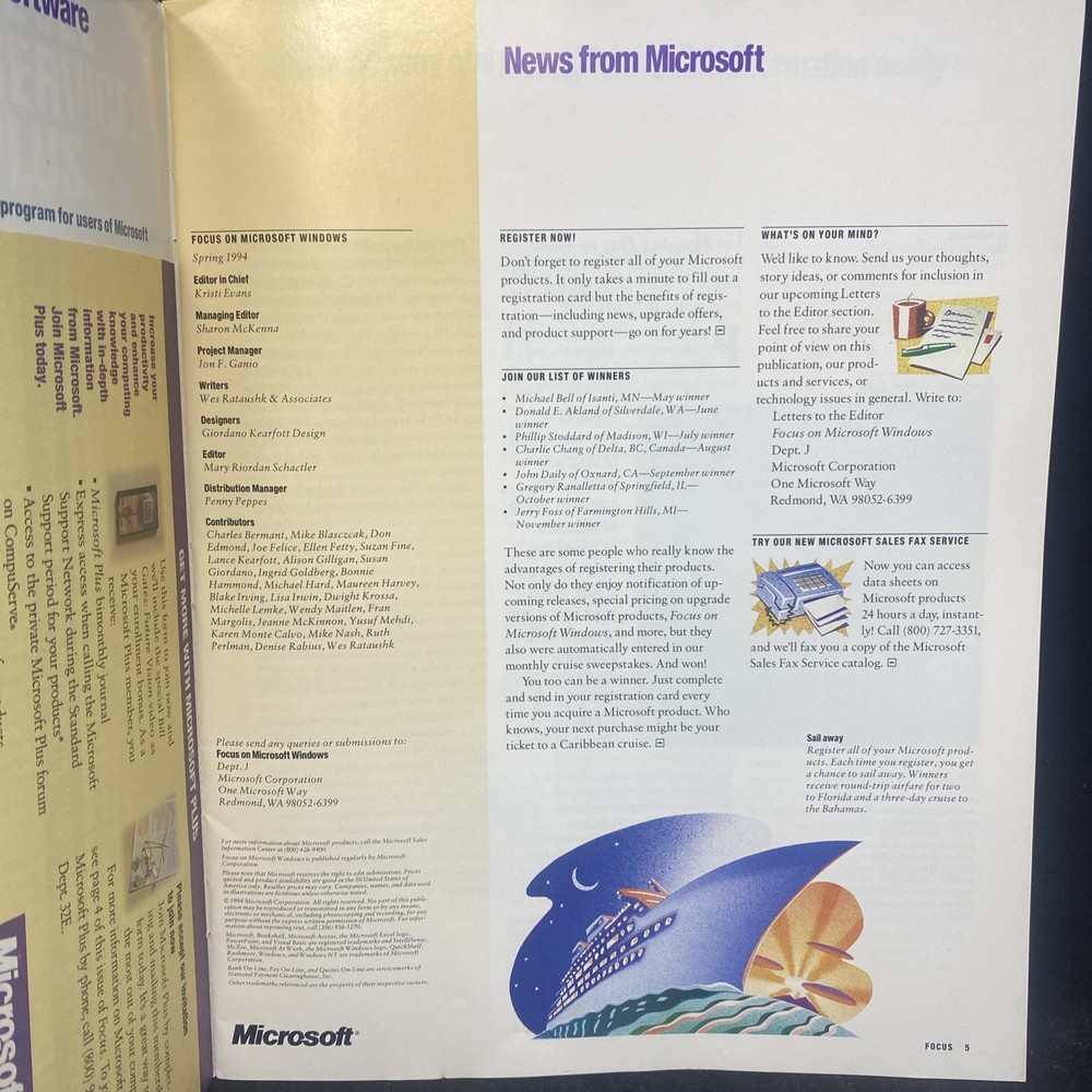 Spring 1994 Magazine Focus on Microsoft Windows Programs Operating Systems