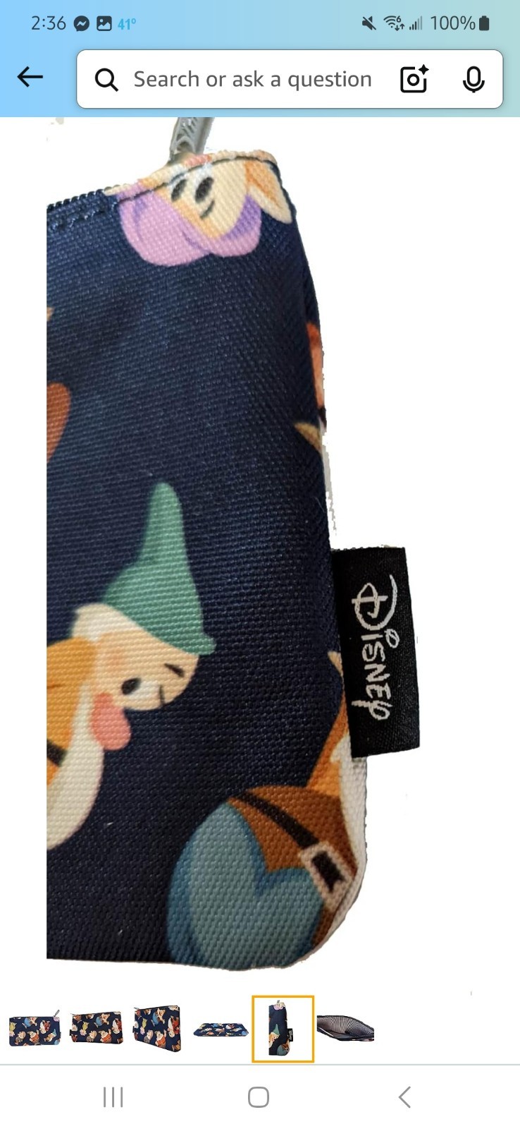 Disney Loungefly Snow White and Seven Dwarves Small Makeup Bag Coin Purse Bag