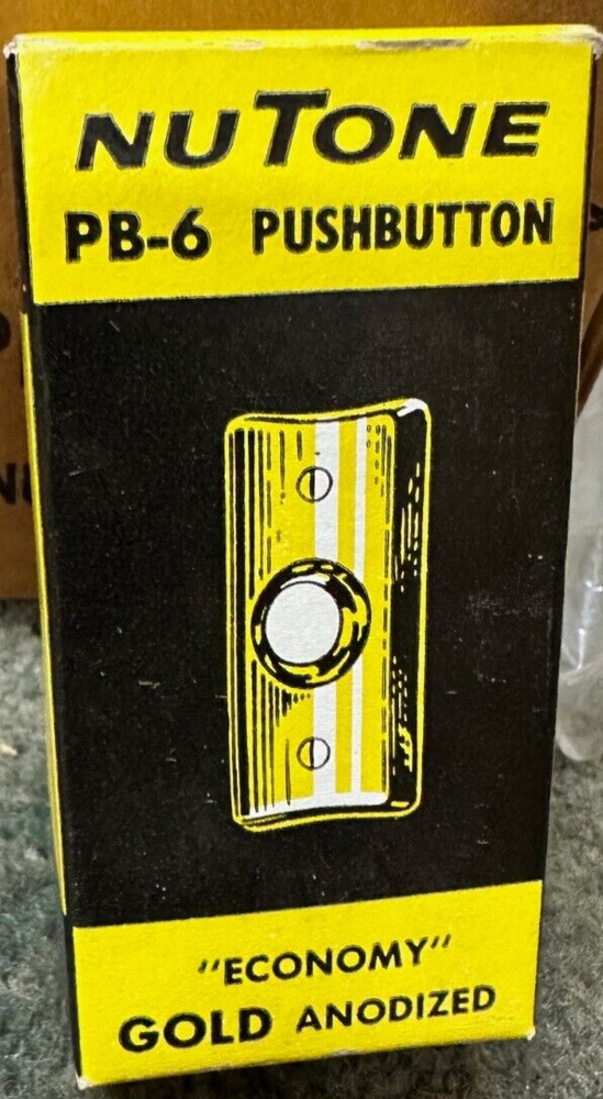 Push Button Not-Lighted ECONOMY Pushbutton GOLD FINISH NEW NuTone PB-6