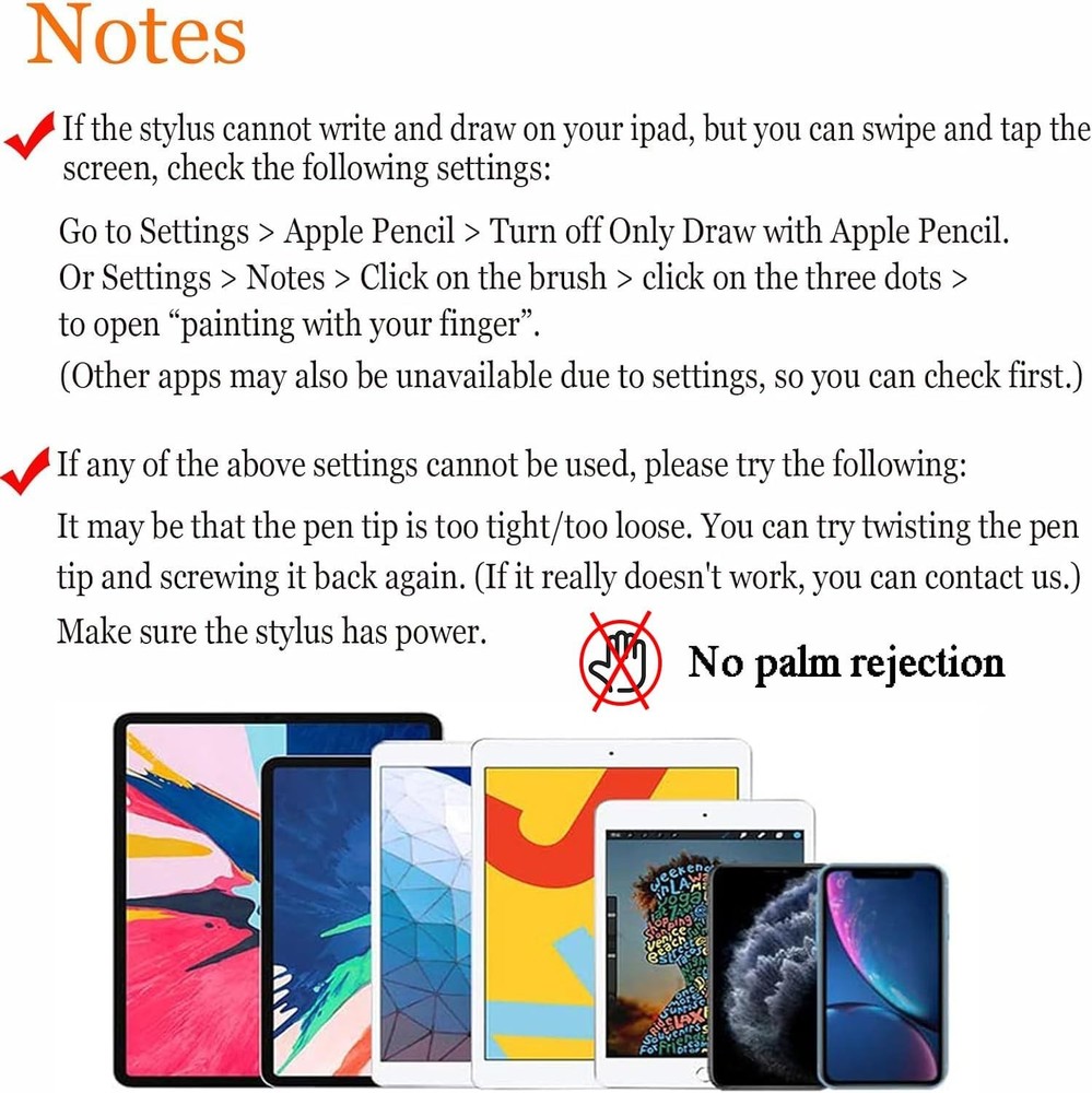 Active Stylus Pens Touch Screen Universal iPad Pencil Rechargeable Bluetooth