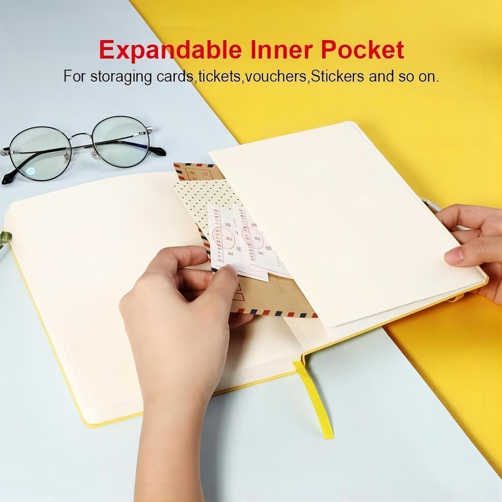 RUN A5 Lined Journal Notebooks, Leather Thi Notebook for