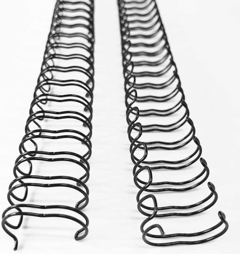 50 Pack Double Loop Wire Binding Spines, 1/2 Inch Binding Wire for Letter Size,