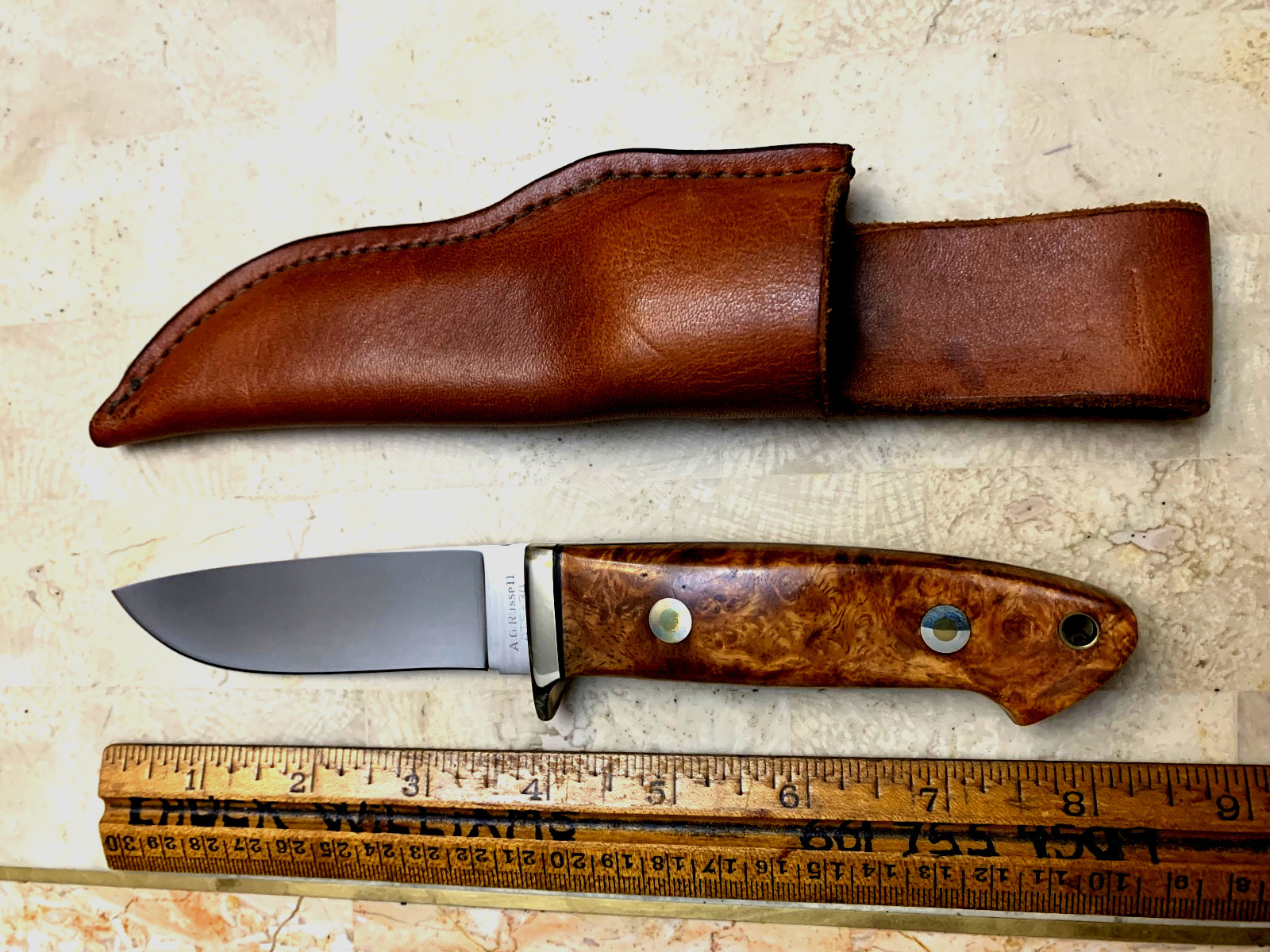 *A.G.Russell*RW Loveless Design *Beretta* USA Knife Model Quince Seki Japan