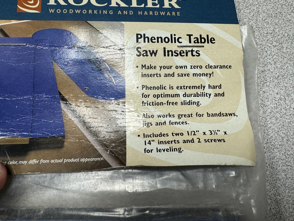 Rockler Phenolic Table Saw Inserts