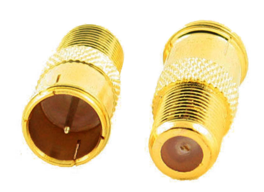 2 pcs/set Screw-On to Quick Push-On Coaxial Cable Adapter