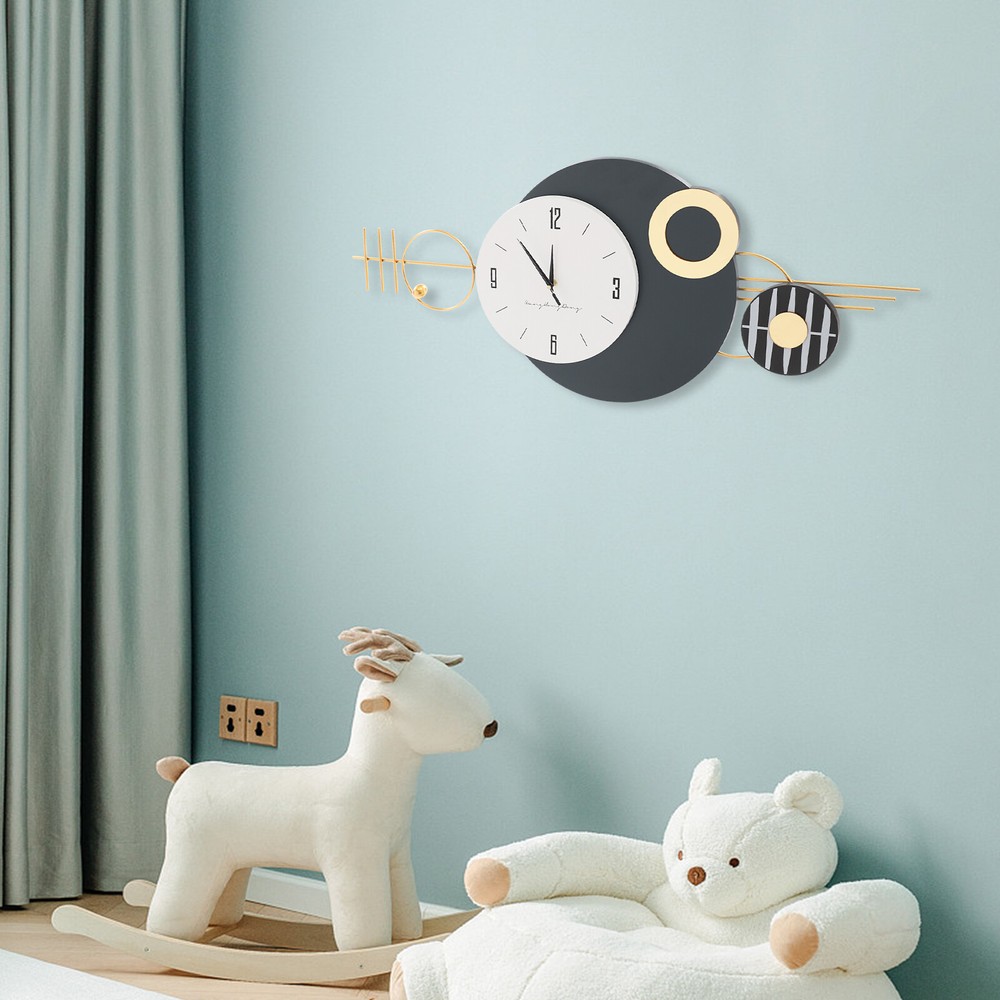 Modern Decorative Wall Clock - Silent Sweep, Elegant Metal Design