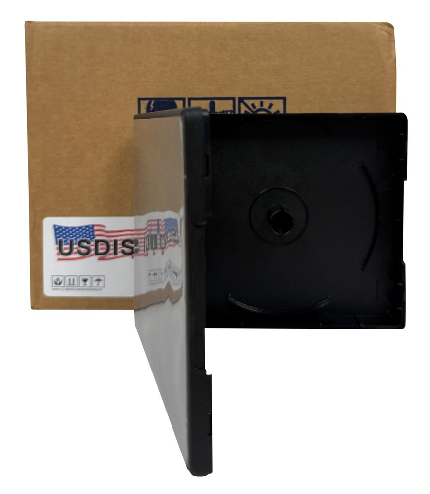 USDISC PP Poly Cases 26mm Stackable, 16 Disc (Black) Lot