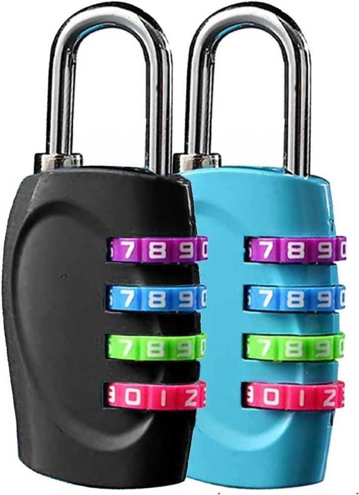 2 Pack Combination Lock, 4 Digit Locker Lock Resettable Combo Locks Outdoor Wat