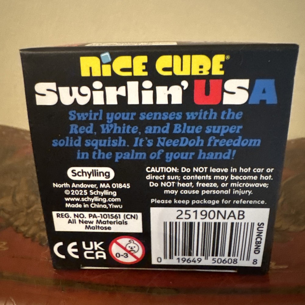 NEEDOH Nice Cube Swirlin' USA Super Solid Squish NEW Authentic