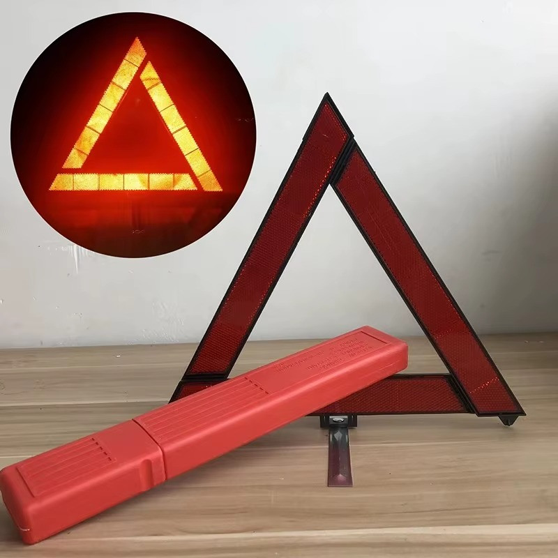 Large Reflective Warning Triangle Car Breakdown Emergency Hazard Foldable EU Saf