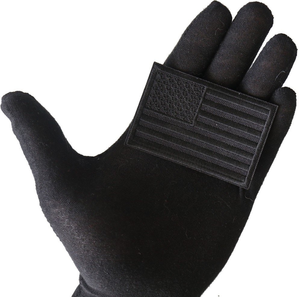 Black American Flag Patch - 3x2 inch - P6882