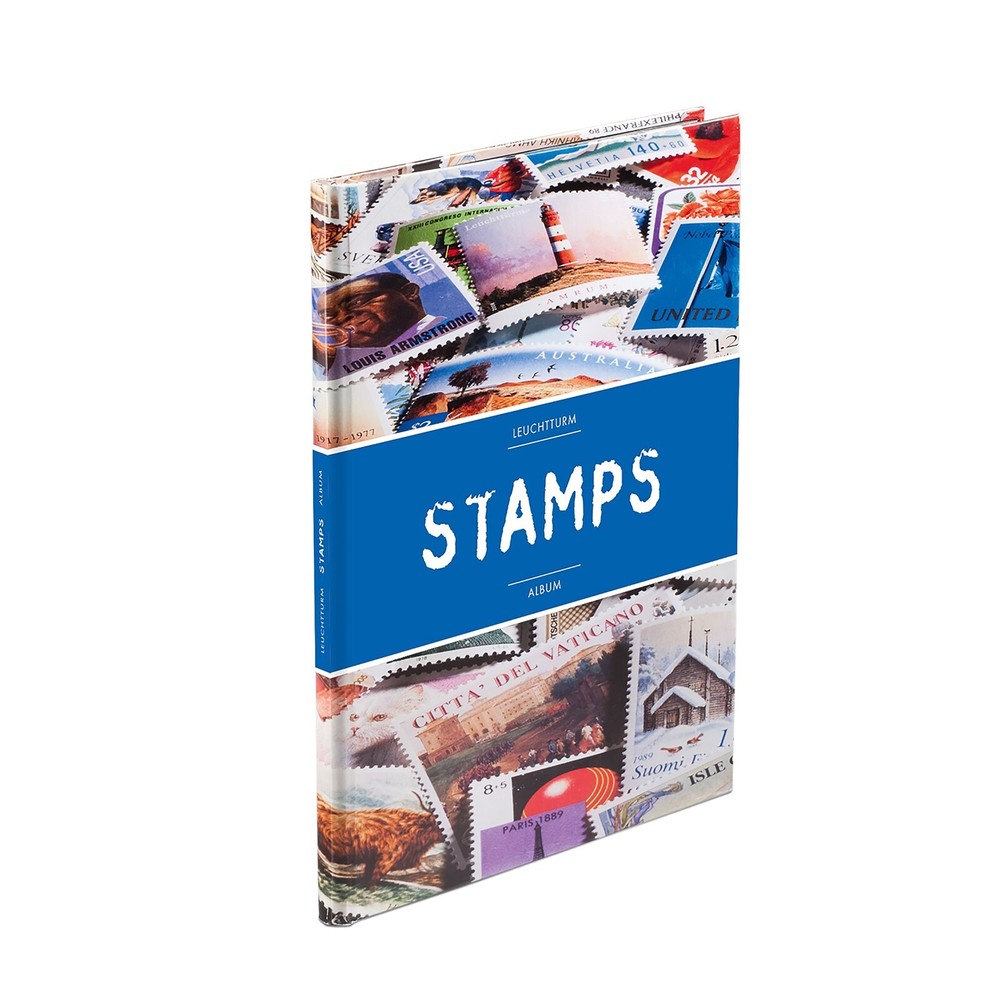 Stamp Collection Stockbook Album 6.5x9" 16 Black Pages A5 New Gift By Lighthouse