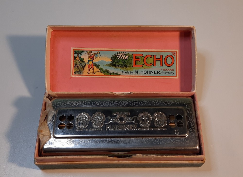 M. Hohner The Echo Harp Double Sided Harmonica Vintage