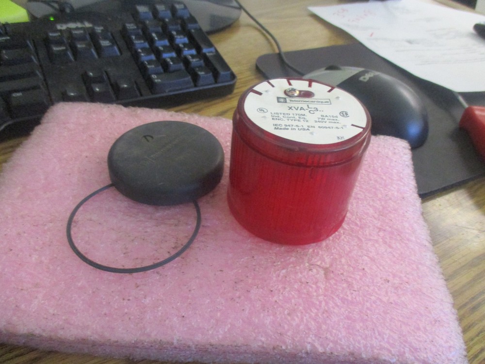 Telemecanique: XVA-LC3 Red Indicator Stack Light Cover with Bulb and Cap