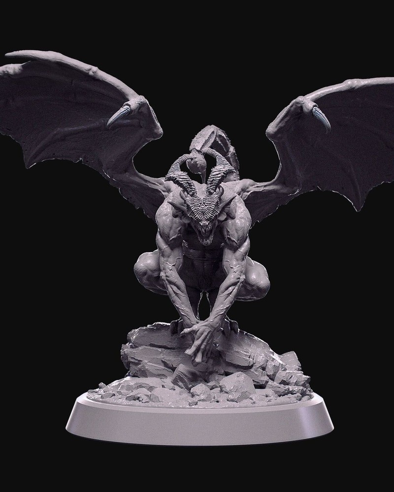 DnD Winged Demon Monster Mini 32mm Scale TTRPG