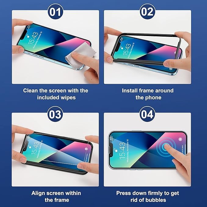 Shatterproof Tempered Glass Screen Protector for [Easy Installation iPhone 14