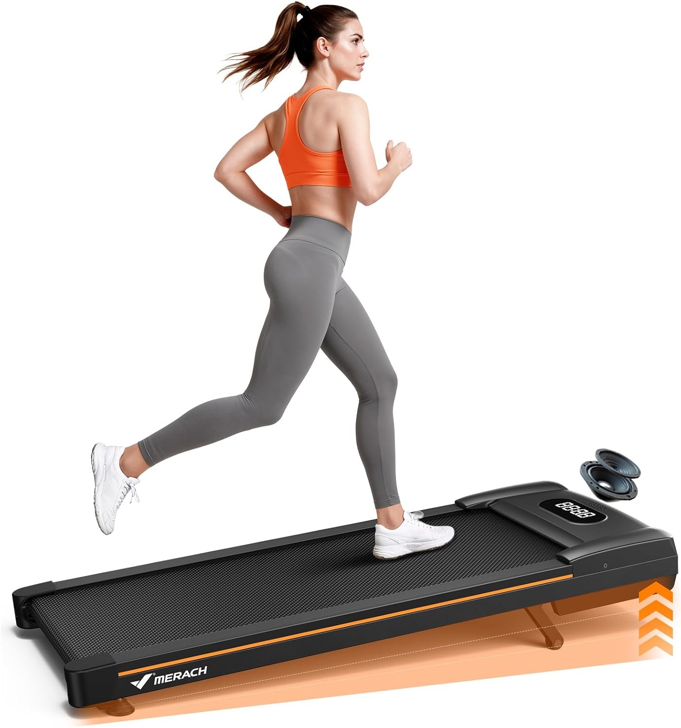 MERACH W50Lite Walking Pad Treadmills for Home 10% Auto Incline, 350lbs Capacity