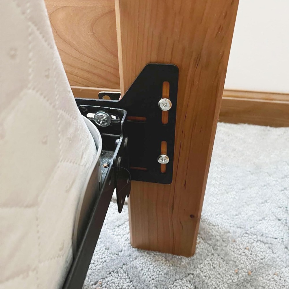 2 PCS Bed Frame Brackets Adapter for Headboard Extra, Full to Queen Conversio...