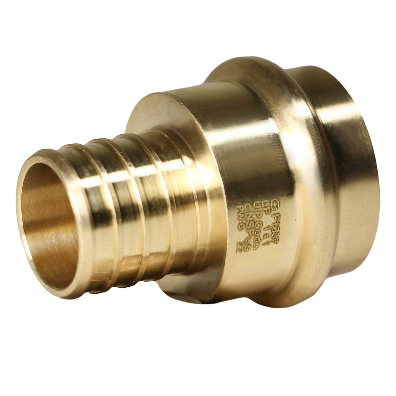 25 Pack XFITTING 1" Pex B x 1" Press Coupling, Lead Free Brass