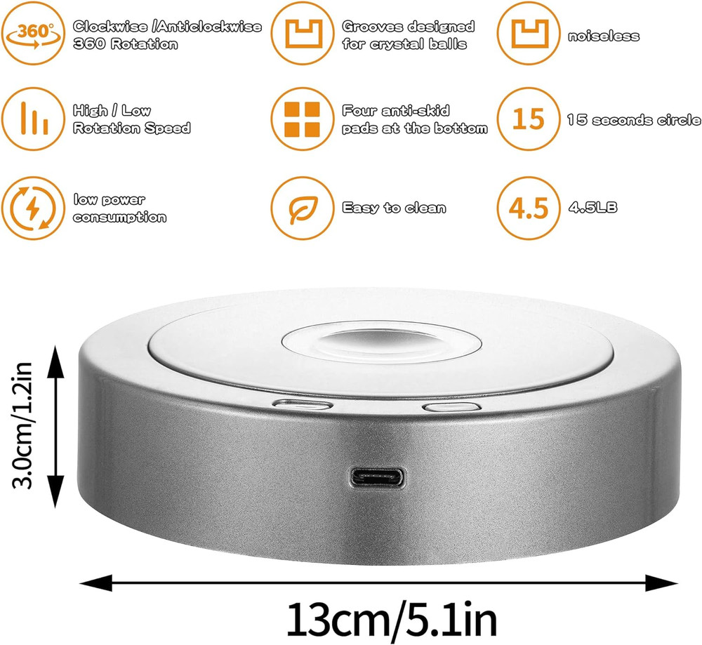 Rotating Display Stand - Spinning Display Stand with Colored Lights - Lighted LE