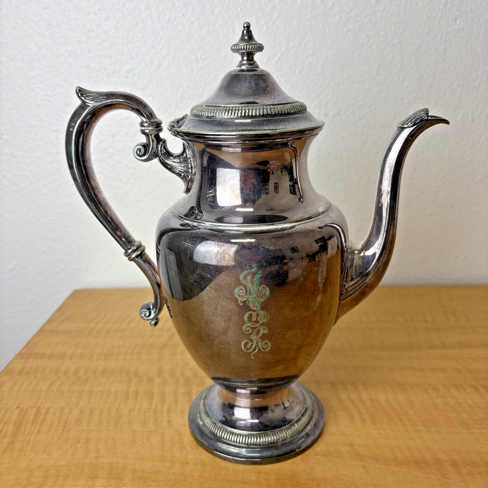Gorham Silverplate Hollowware Coffee Pot Y1201 Monogramed