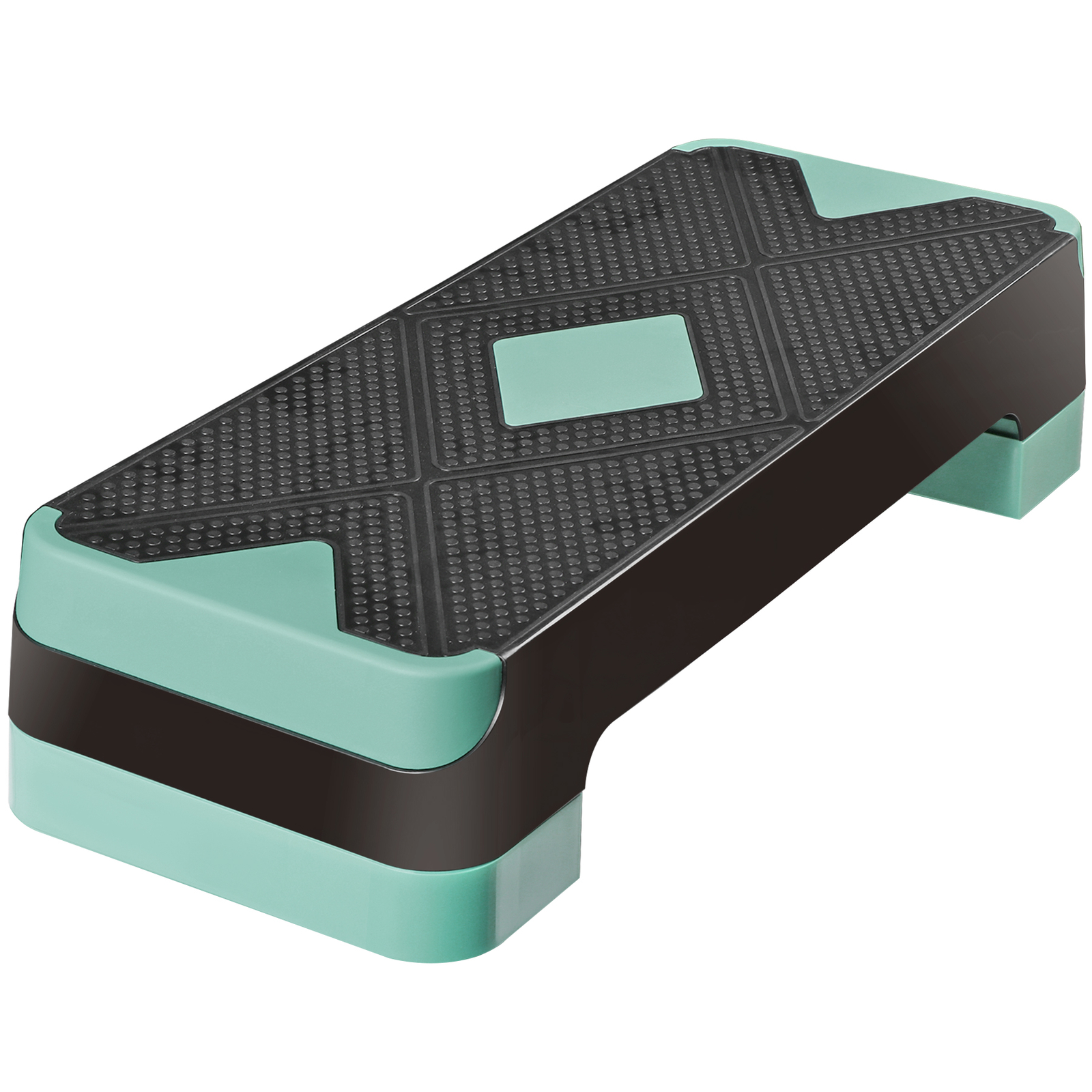 26.5" Aerobic Step Platform Adjustable Exercise Workout Stepper w/4 Risers Green