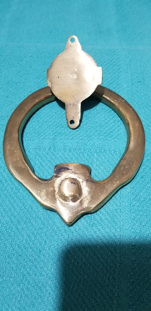 Solid Brass Large Irish Celtic Claddagh  Ring Door Knocker 6" x 4.5" Nice