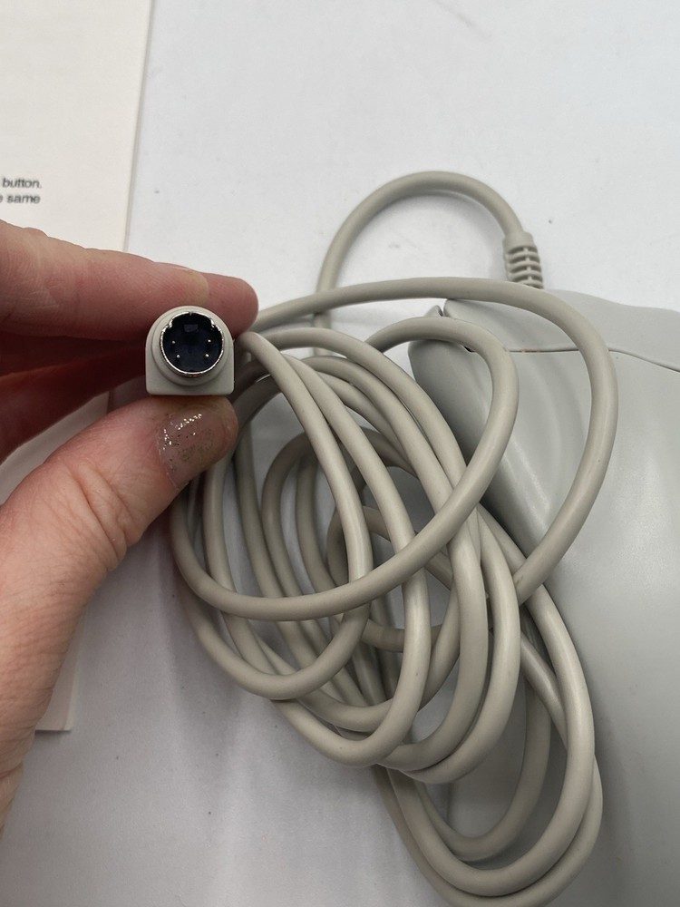 Vintage 90s 3 Button Serial Mouse precision instruments Ergo Mouse