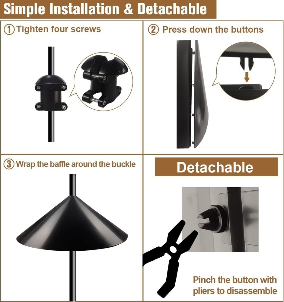 Ultimate 19-Inch Squirrel Stopper: Easy Clean & Rust Resistant Bird Feeder Guard