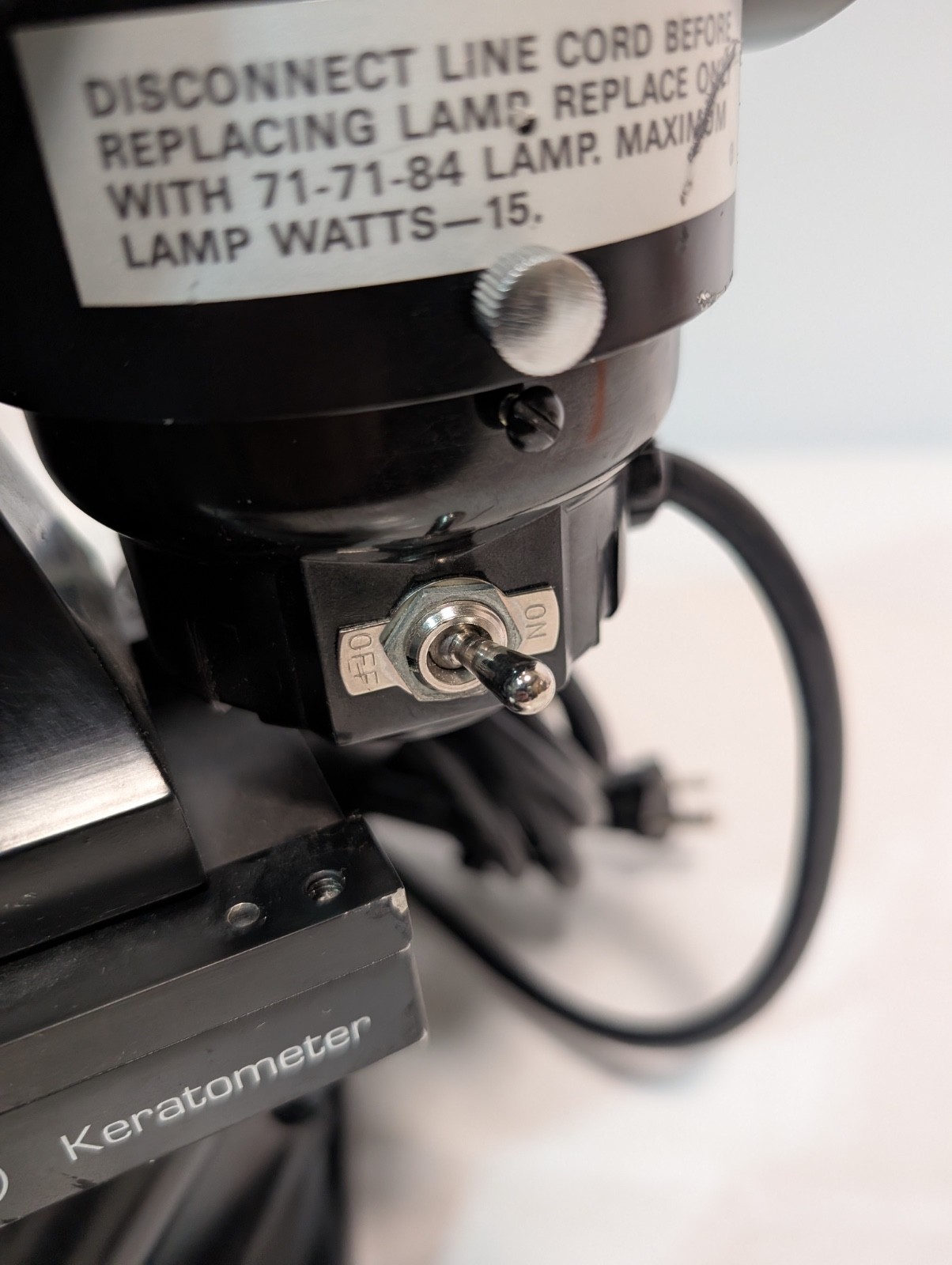 Vintage Bausch & Lomb 71-21-35 Keratometer with Stand, Missing Chin Rest